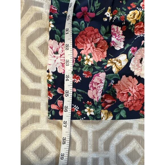 DR2 Sz XL Indigo Blue | Floral Wide Leg Pants w/ Pockets - Picture 6 of 7